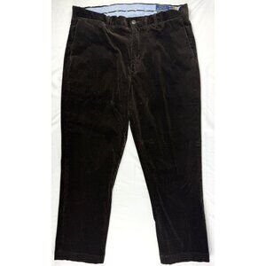 Polo Ralph Lauren Pants Men 36x30 Brown Chino Stretch Classic Corduroy Trousers